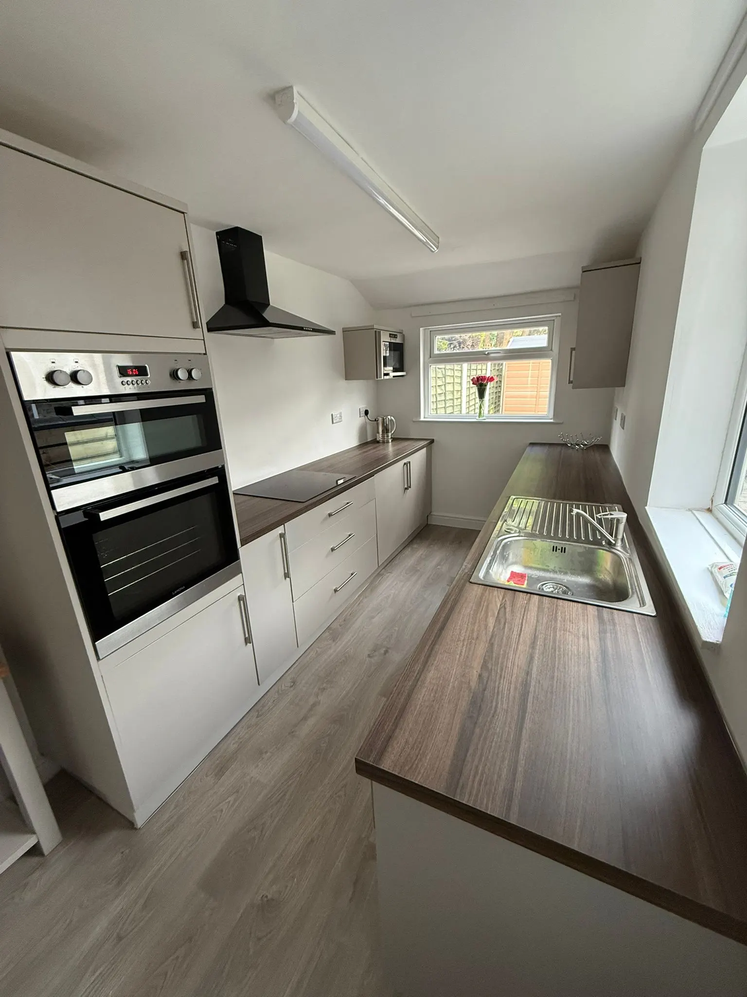 Kitchen galley — Oven and sink
